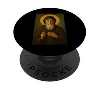 Icona cattolica romana di San Charbel PopSockets PopGrip Adesivo