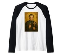 Icona cattolica Romana di San Giovanni Bosco Maglia con Maniche Raglan