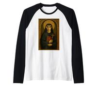 Icona cattolica Romana di Santa Faustina Kowalska Maglia con Maniche Raglan