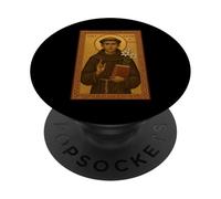 Icona cattolica romana di Sant'Antonio di Padova PopSockets PopGrip Adesivo