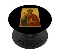 Icona cristiana ortodossa di San Giustino martire PopSockets PopGrip Adesivo