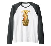 Icona di Gesù cattolico - Divina Misericordia Maglia con Maniche Raglan