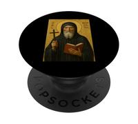 Icona di San Benedetto - Catholic St Benedict PopSockets PopGrip Adesivo