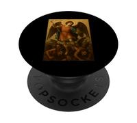 Icona di San Michele l'Arcangelo sconfiggendo Satana PopSockets PopGrip Adesivo