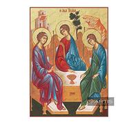 Icona greca ortodossa Santa Trinità (Rublev) (14 x 19 cm)