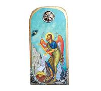 Icona in legno greco cristiano ortodosso di San Giovanni Battista / OP10