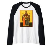 Icona ortodossa dei Santi Fede, Speranza e Carità Maglia con Maniche Raglan