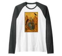 Icona ortodossa del profeta Elia Maglia con Maniche Raglan