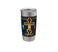 Icona ortodossa della Crocifissione della Theotokos e di San Bicchiere termico in acciaio inox doppia parete