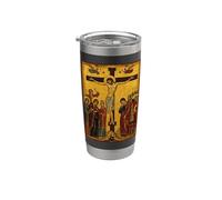 Icona ortodossa della crocifissione di Cristo Bicchiere termico in acciaio inox doppia parete