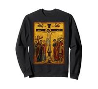 Icona ortodossa della crocifissione di Cristo Felpa