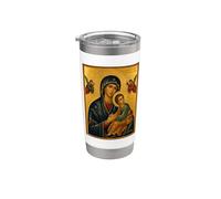 Icona ortodossa della Madonna del Perpetuo Soccorso Bicchiere termico in acciaio inox doppia parete