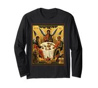Icona ortodossa della Santissima Trinità Maglia a Manica