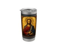 Icona ortodossa di Cristo con la spada Bicchiere termico in acciaio inox doppia parete