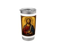 Icona ortodossa di Cristo con la spada Bicchiere termico in acciaio inox doppia parete