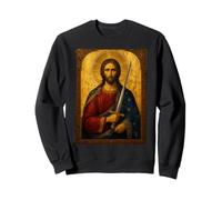 Icona ortodossa di Cristo con la Spada Felpa