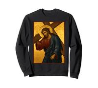 Icona ortodossa di Gesù Cristo Che Porta la Croce Felpa