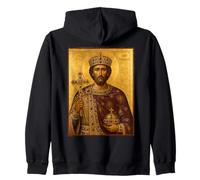 Icona ortodossa di San Costantino Felpa con Cappuccio