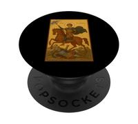 Icona ortodossa di San Demetrio di Salonicco PopSockets PopGrip Adesivo