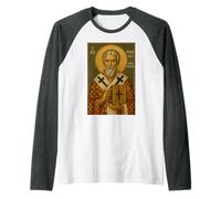 Icona ortodossa di San Dionigi l'Areopagita Maglia con Maniche Raglan