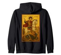 Icona ortodossa di San Giorgio e Il Drago Felpa con Cappuccio