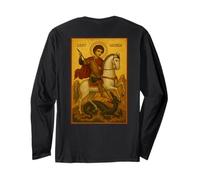 Icona ortodossa di San Giorgio e Il Drago Maglia a Manica