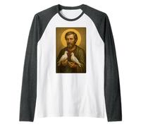 Icona ortodossa di San Giuseppe Promessi Sposi Maglia con Maniche Raglan