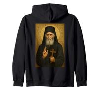 Icona ortodossa di San Giuseppe The Hesychast - Christian Felpa con Cappuccio