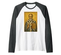 Icona ortodossa di San Gregorio Il Teologo Maglia con Maniche Raglan