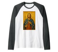 Icona ortodossa di San Luigi di Francia Maglia con Maniche Raglan