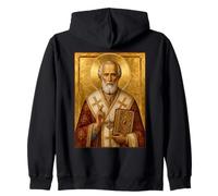 Icona ortodossa di San Nicola di Myra Felpa con Cappuccio