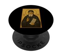 Icona ortodossa di San Paisios del Monte Athos PopSockets PopGrip Adesivo
