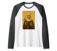 Icona ortodossa di Santa Brigida d'Irlanda - Cristiana Maglia con Maniche Raglan