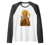 Icona ortodossa di Santa Brigida d'Irlanda - Cristiana Maglia con Maniche Raglan