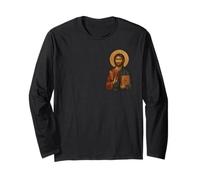 Icona ortodossa greca del Signore Gesù Cristo Maglia a Manica