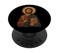 Icona ortodossa greca del Signore Gesù Cristo PopSockets PopGrip Adesivo