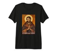 Icona Religiosa San Francesco D'Assisi Maglietta Premium