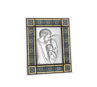 Icona Sacra cattedrale verde 26x21 cm Beltrami con argento Miro Silver