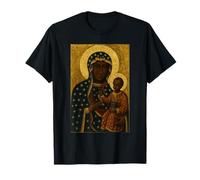 Icona Sacra cattolica della Madonna Nera di Czestochowa Maglietta