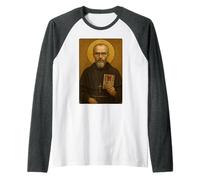 Icona Sacra cattolica di San Massimiliano Kolbe Maglia con Maniche Raglan