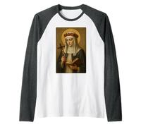 Icona Sacra cattolica di Santa Caterina da Siena Maglia con Maniche Raglan
