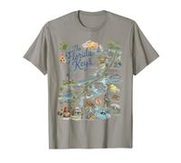 Icone della Mappa di Florida Keys, Key West Maglietta