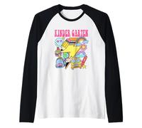 Icone di apprendimento Avventura Divertente Asilo Maglia con Maniche Raglan