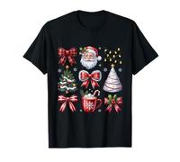 Icone di Babbo Natale Camicia Albero Fiocco Tazza Ghirlanda Natale Maglietta