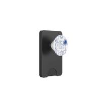 Icone nautiche del mare blu con palma e sole Doodle Design PopSockets PopWallet per MagSafe