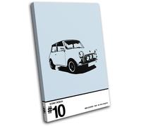 Iconic Car Retro Mini Vintage SINGLE TELA parete arte foto stampa