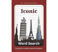 Iconic countries of the world search puzzle book.: Word searches with each puzzle specific to a country and 8 other interesting places, people, buildings and characteristics of that country.