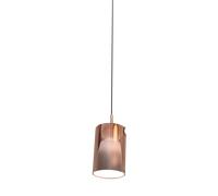 ICONIC-P R Sospensione 1 luce struttura in metallo Rame con vetro rame attacco E27 diametro 15cm senza base