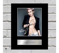 Iconic pics Foto autografata di Miley Cyrus con cornice