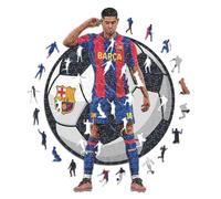 Iconic Puzzles - Barcellona, Marcus Rashford, Puzzle di Legno con licenza ufficiale, 100% sostenibile, regalo per adulti e bambini, taglia L, 500 Pcs